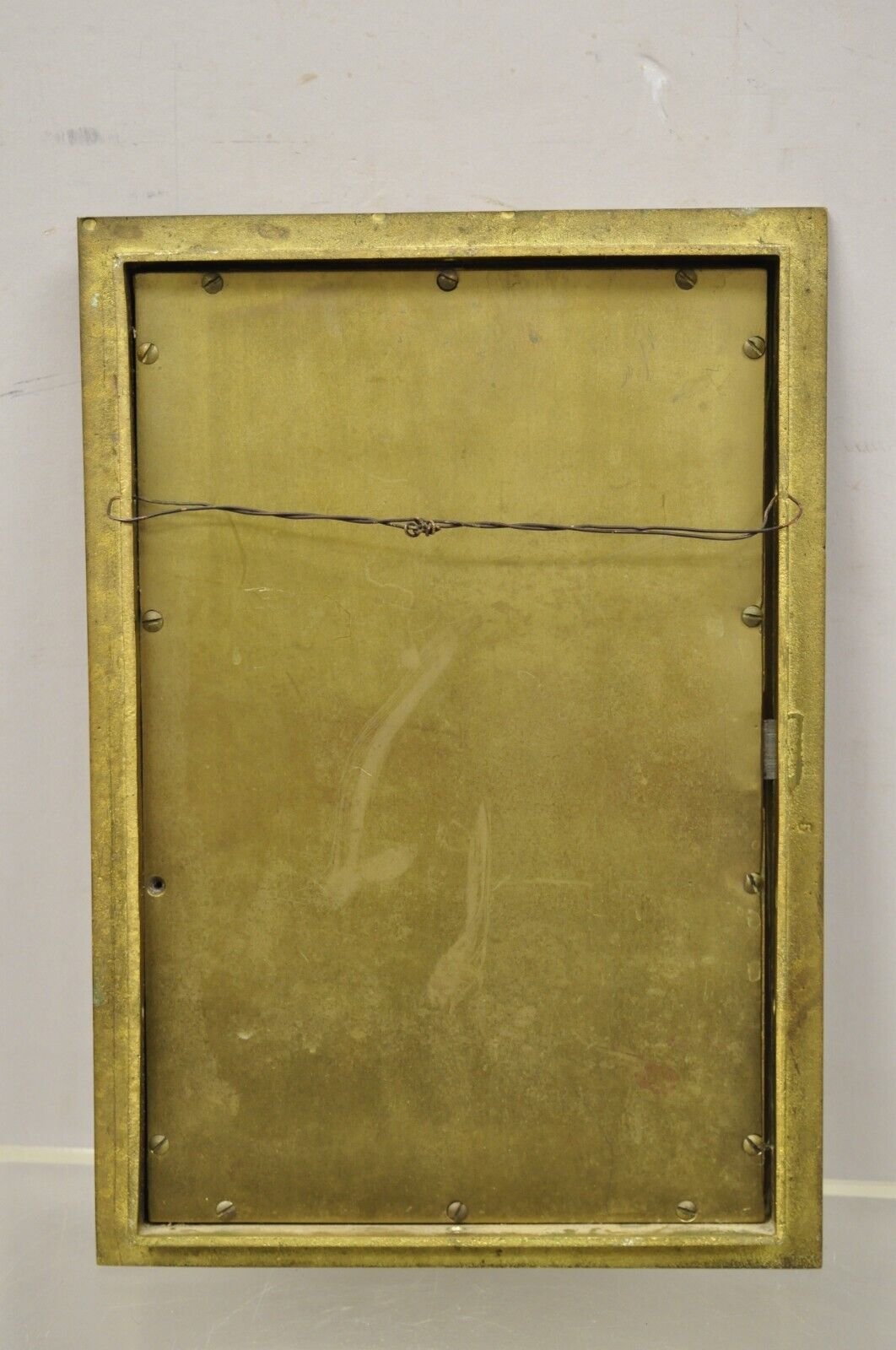 Antique Gothic Bronze Wall Hanging Altar Door Tabernacle with Chalice (B)