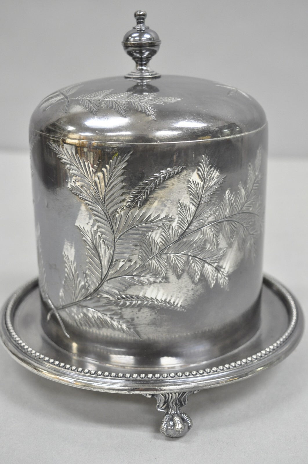 Antique Victorian Silver Plated Biscuit Box Caddy by James Deakin & Sons 1890