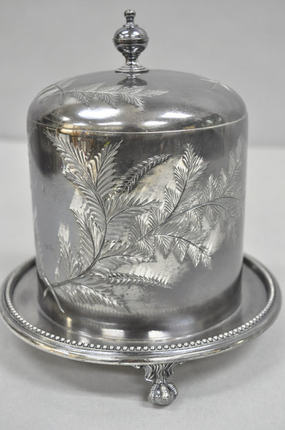Antique Victorian Silver Plated Biscuit Box Caddy by James Deakin & Sons 1890