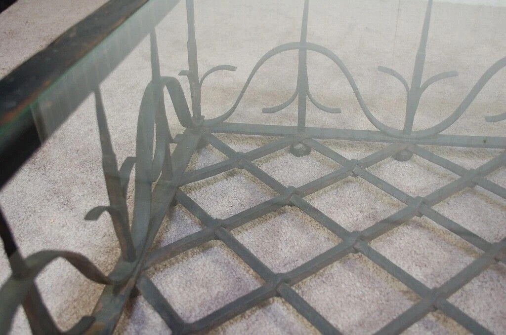 Antique Mission Arts & Crafts Samuel Yellin Style Wrought Iron Coffee Table
