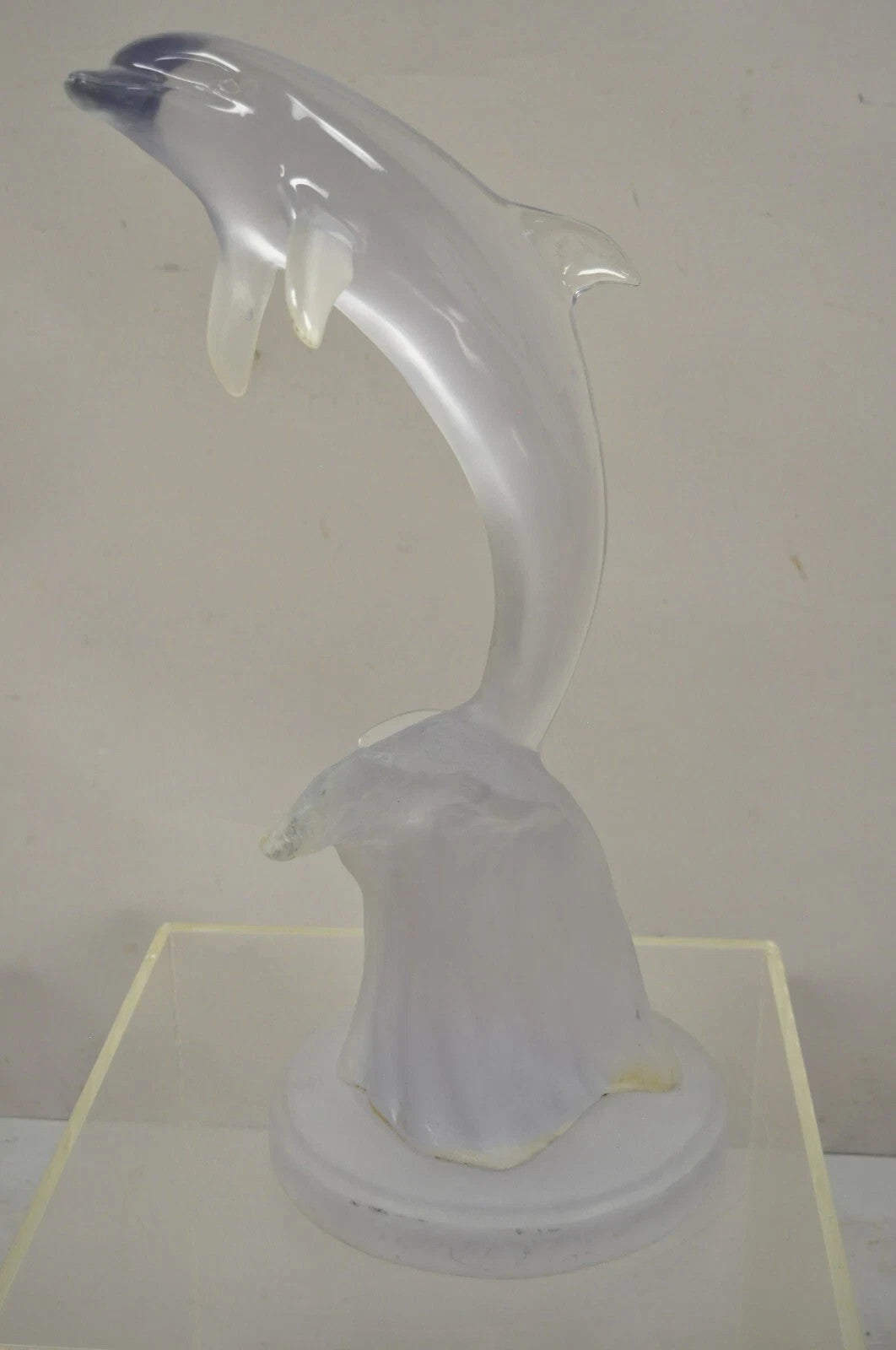 Donjo Acrylic Lucite Dolphin 22" Statue Sculpture 394/750 Modern Figurine