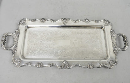 W&S Blackinton Victorian Silver Plated Narrow Serving Platter Dish Bar Tray