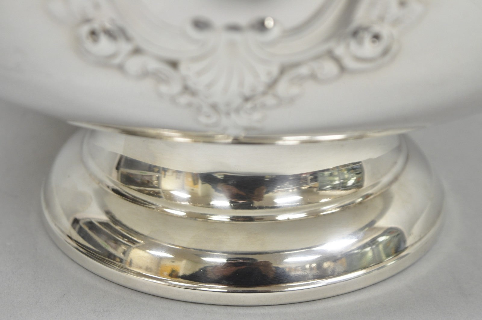 Victorian Floral Repousse Silver Plated Punch Bowl Champagne Chiller Ice Bucket