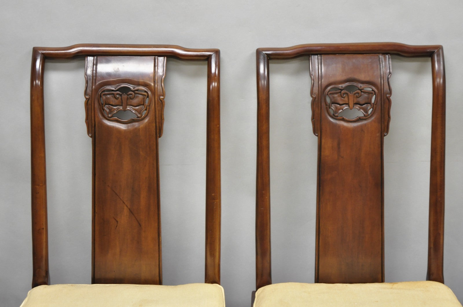 Vintage Drexel Heritage Oriental Ming Treasures Mahogany Dining Chair - Set of 4