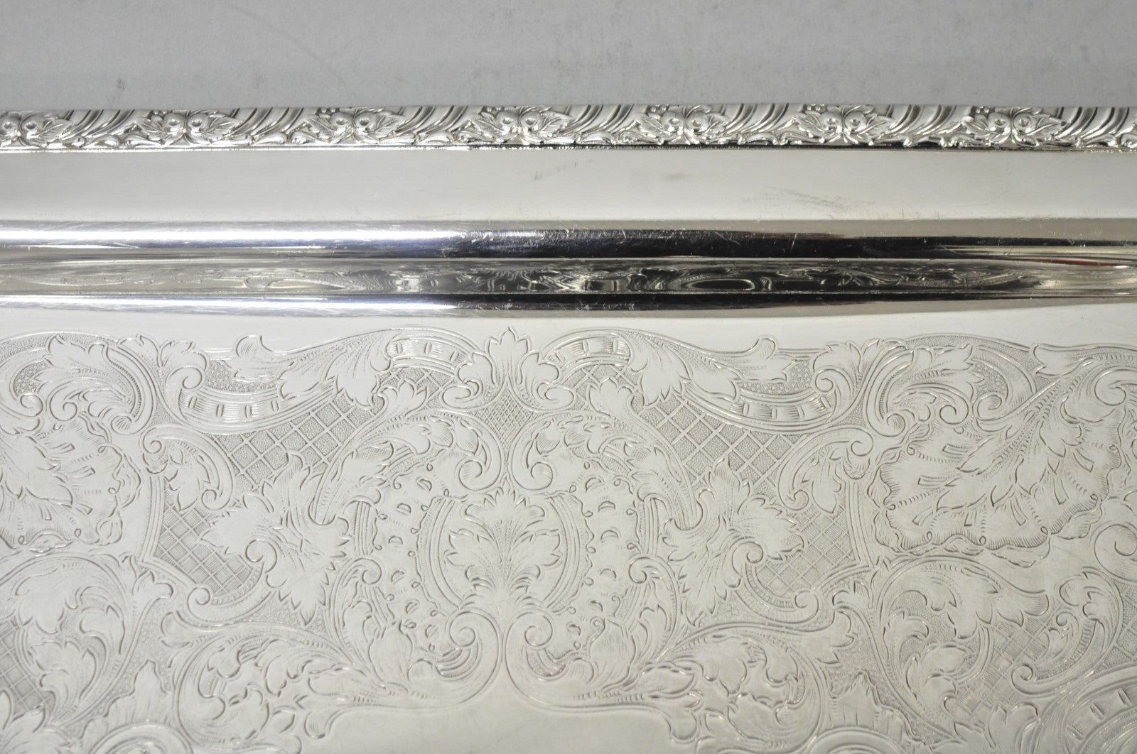 Vintage Victorian Silver Plated Twin Handle Platter Bar Tray by Henley Community