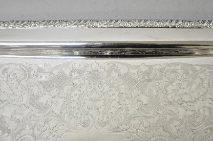 Vintage Victorian Silver Plated Twin Handle Platter Bar Tray by Henley Community