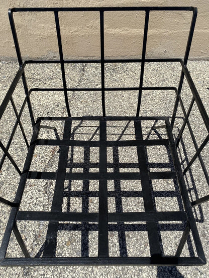 Vintage Mid Century Modern Wrought Iron Arthur Umanoff Style Lounge Chair