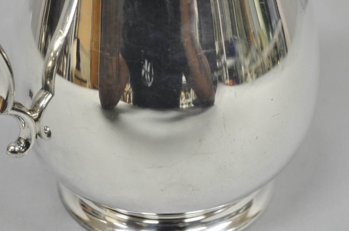 Vintage N.S. Co Victorian Bulbous Silver Plated Lemonade Beverage Water Pitcher