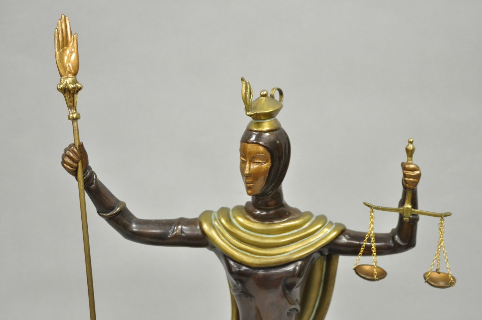 Erte (Romain De Tirtoff) "Justice" Limited 9/500 Bronze Goddess Sculpture 1984