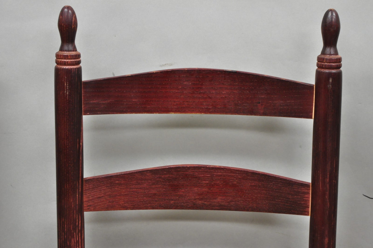 Primitive Rustic Ladder Back Woven Rush Seat Dining Side Chairs - Set of 6