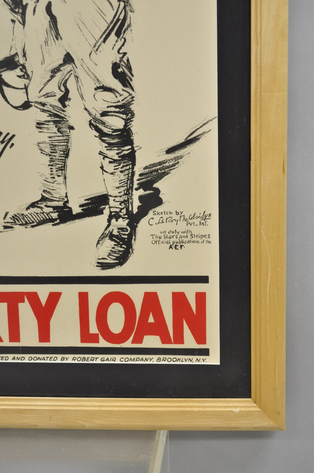 1918 World War 1 The A.E.F To The President 4th Liberty Loan Framed Poster