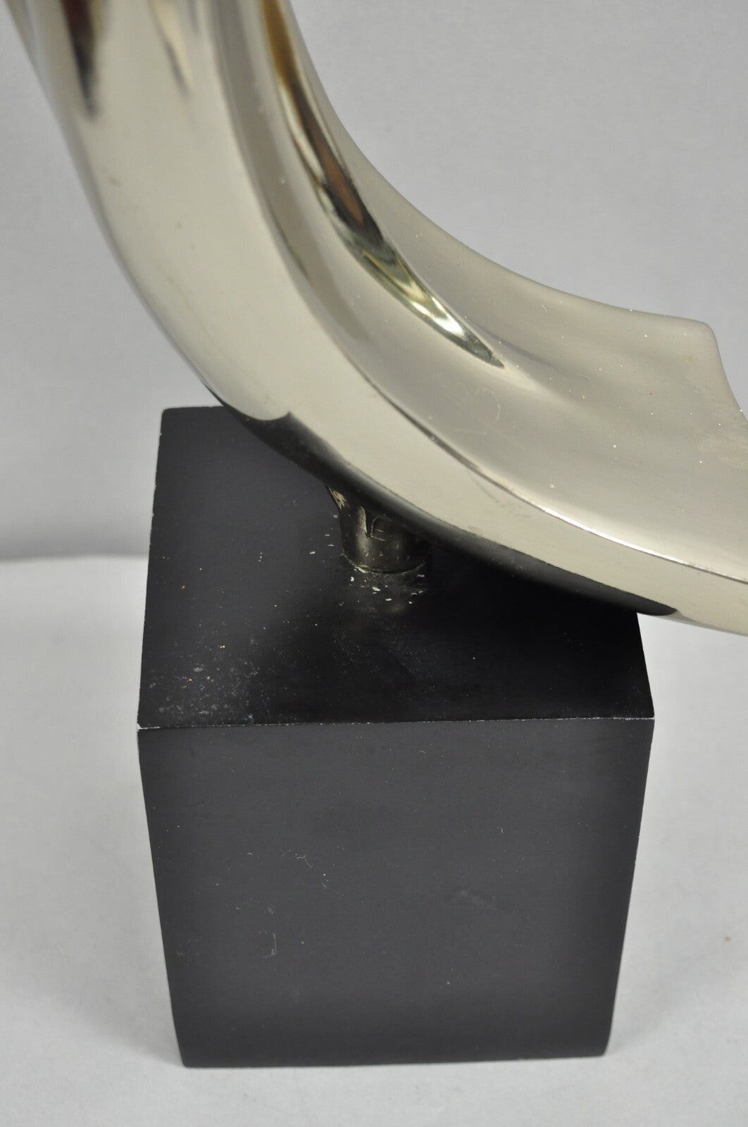 Vintage Mid Century Modern Laurel Sculptural Gunmetal Table Lamp by Weiss & Barr