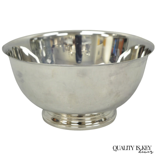 Vintage Mid Century Modern Paul Revere Oneida Silver Plate 8" Round Serving Bowl
