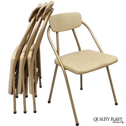 Vintage Hamilton Cosco Stylaire Mid Century Modern Folding Chairs - Set of 4