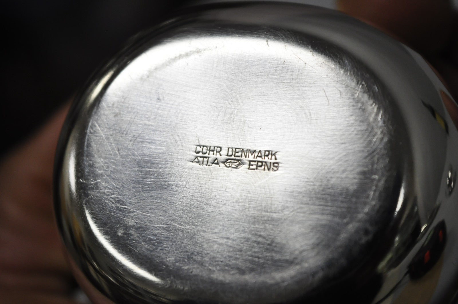 Vintage Carl Cohr Denmark Mid Century Modern Silver Plated Creamer & Sugar Bowl