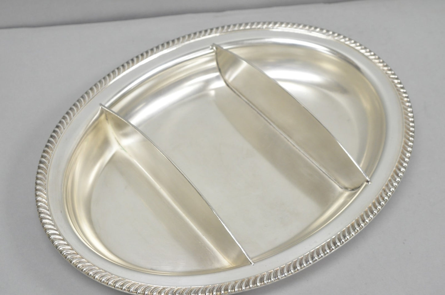 Antique English Regency Silver Plated  Large Covered Serving Dish 'M" Monogram