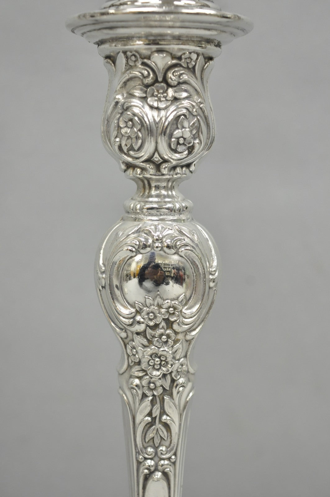 Vintage WM Rogers & Son Silver Plated 3 Arm Convertible Candelabra - a Pair