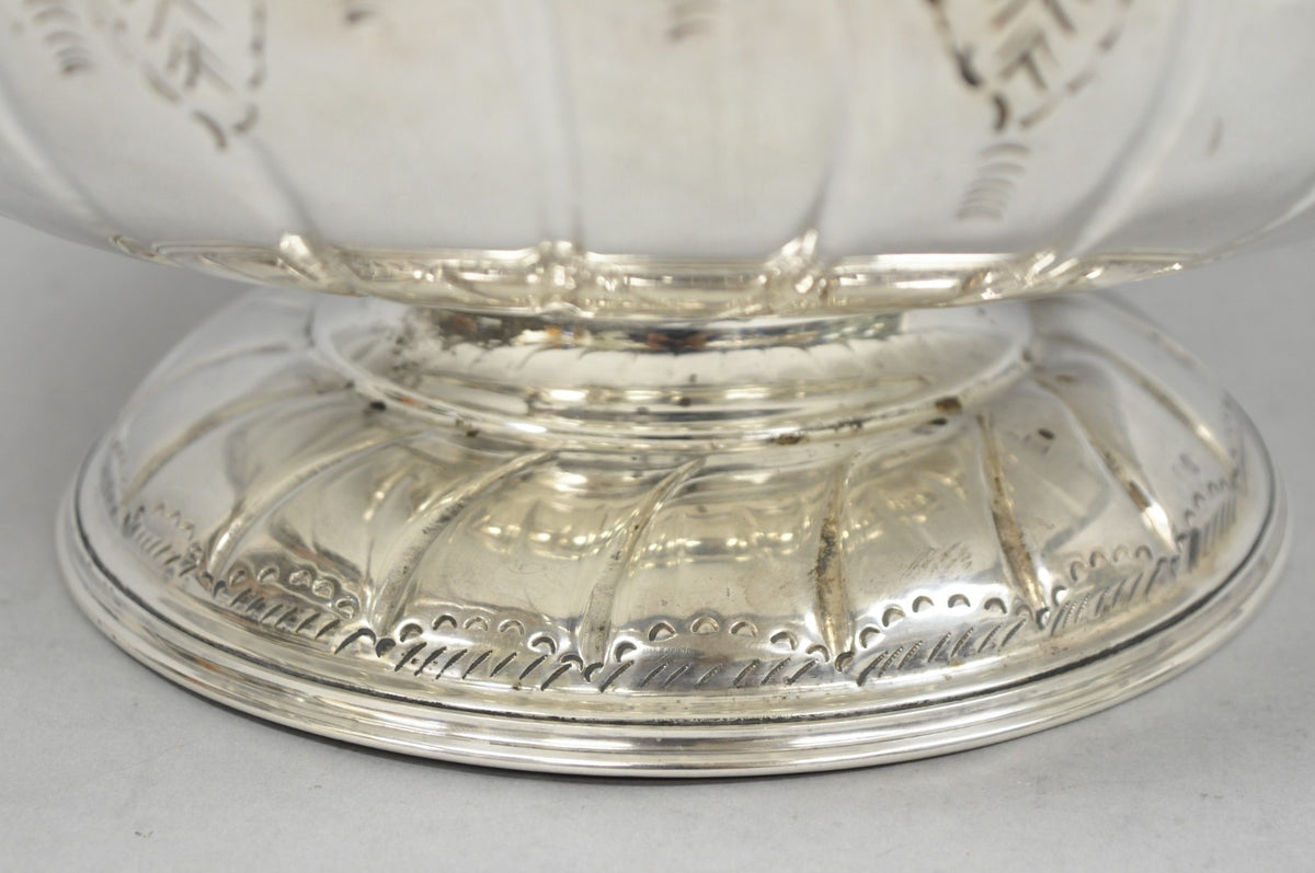 Vintage English Sheffield Kentshire Silver Plated Punch Bowl Set w 12 Footed Cup