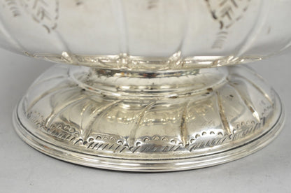 Vintage English Sheffield Kentshire Silver Plated Punch Bowl Set w 12 Footed Cup