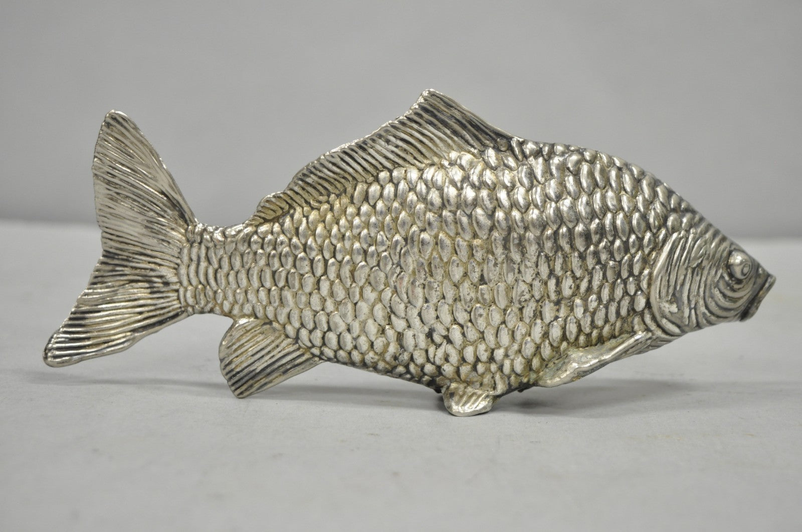 Vintage Italian Hollywood Regency Silver Plated Figural Koi Fish Napkin Holder