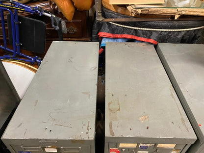 Vintage Columbia Steel Equip Gray Metal 10 Drawer Industrial File Cabinet (A)
