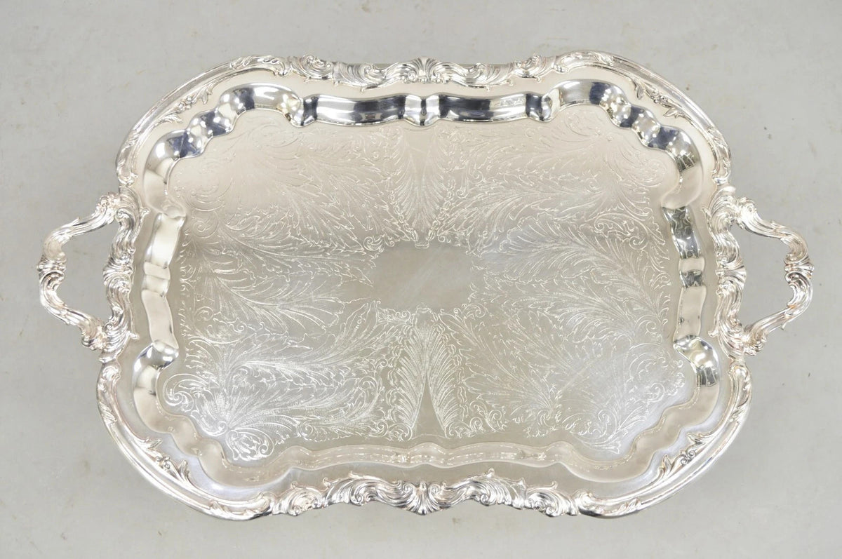 Vintage FB Rogers Victorian Silver Plated Tea Set with Tilting Pot - 6 Pcs