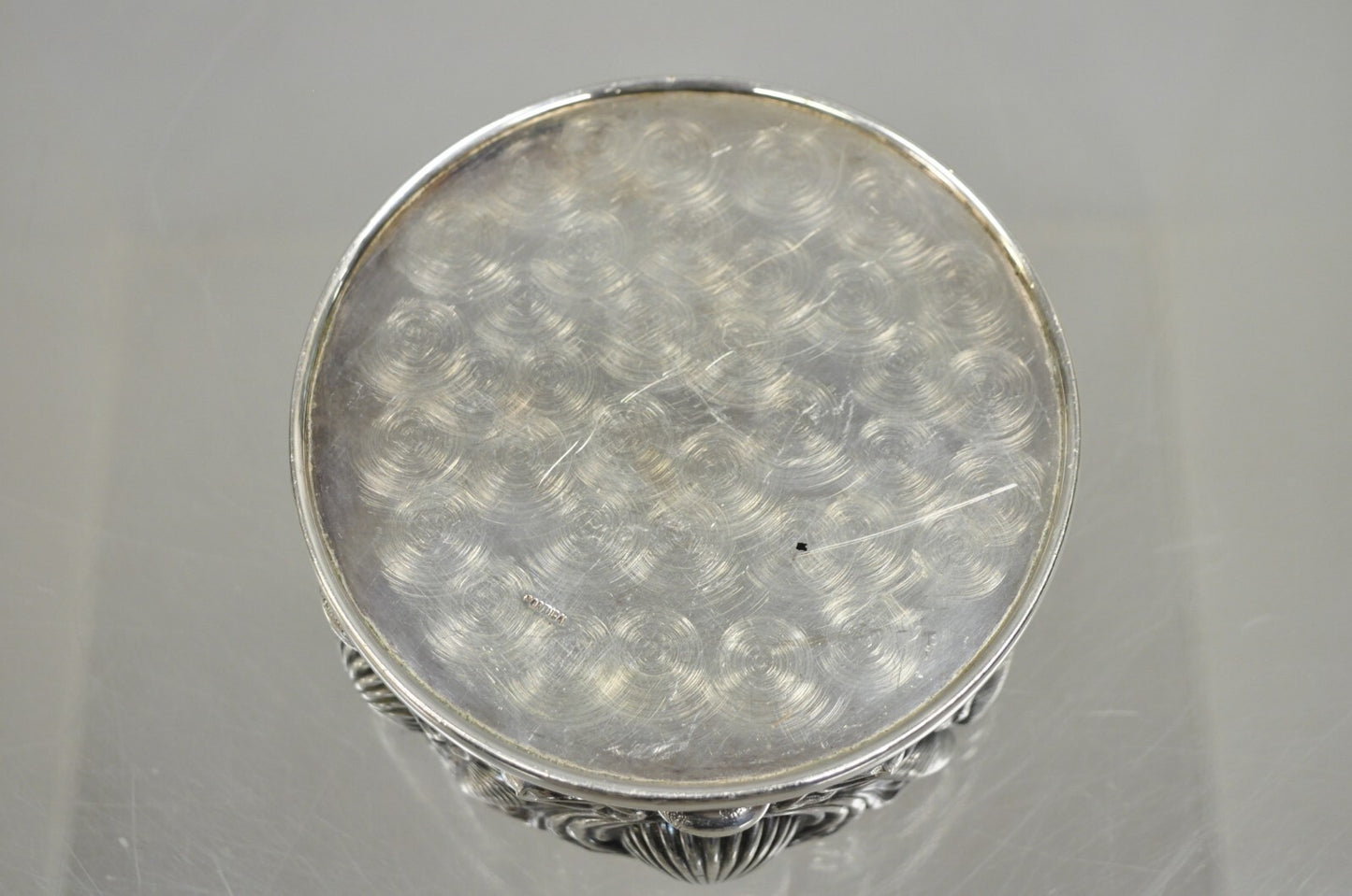 Vintage English Victorian Nautical Seashell Silver Plated Wine Bottle Coaster