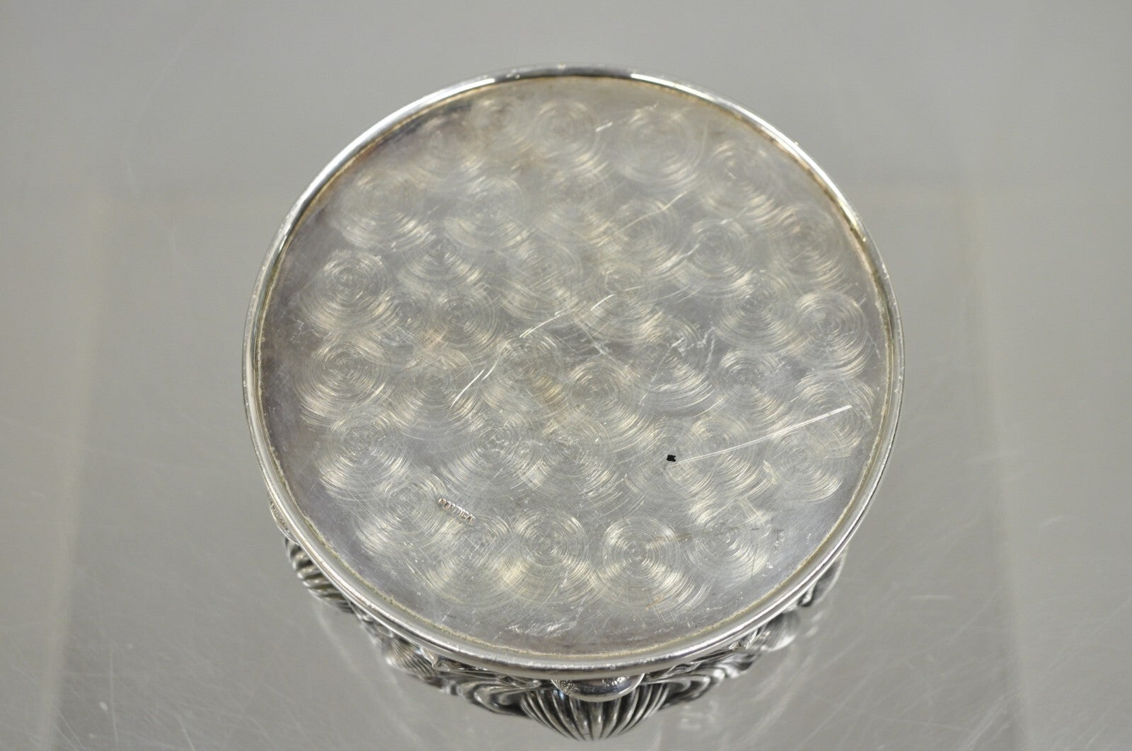 Vintage English Victorian Nautical Seashell Silver Plated Wine Bottle Coaster