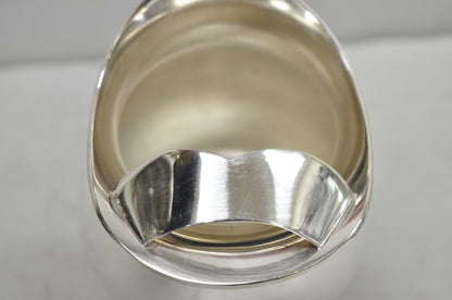 Vintage Bristol by Poole Silver Plated Bulbous Footed Ice Lip Water Pitcher
