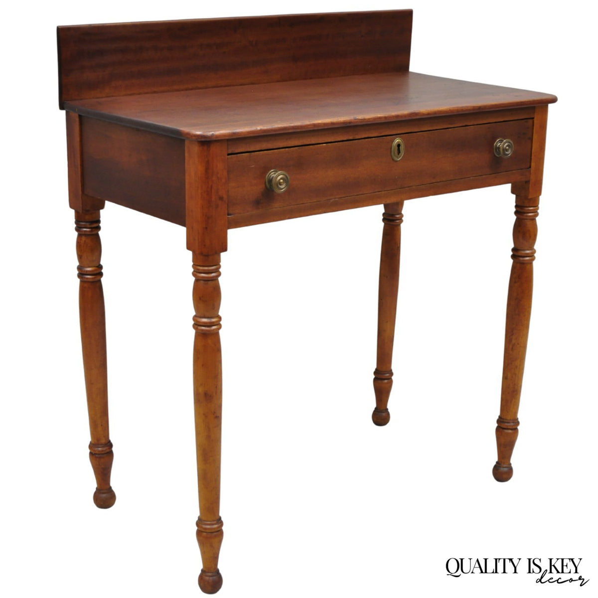 Antique Sheraton Mahogany One Drawer Washstand Server Farmhouse Side Table