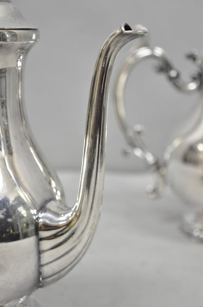 Vintage Victorian Silver Plated Coffee Pot & Tea Pot by National 3000 & 3001
