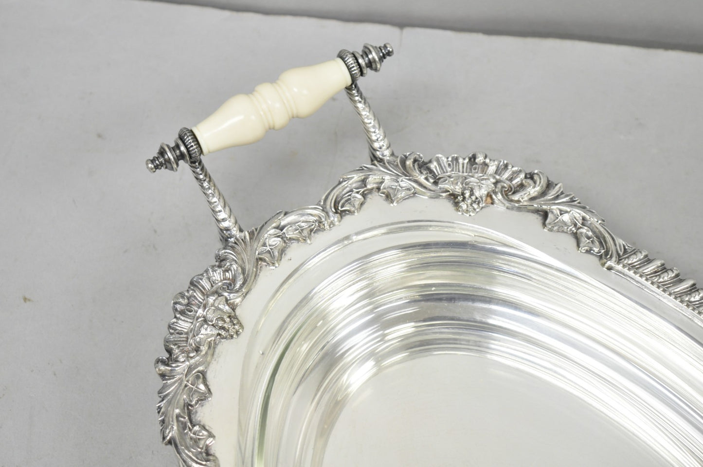 Antique Sheffield Victorian Silver Plated Large Twin Handle Serving Dish Platter