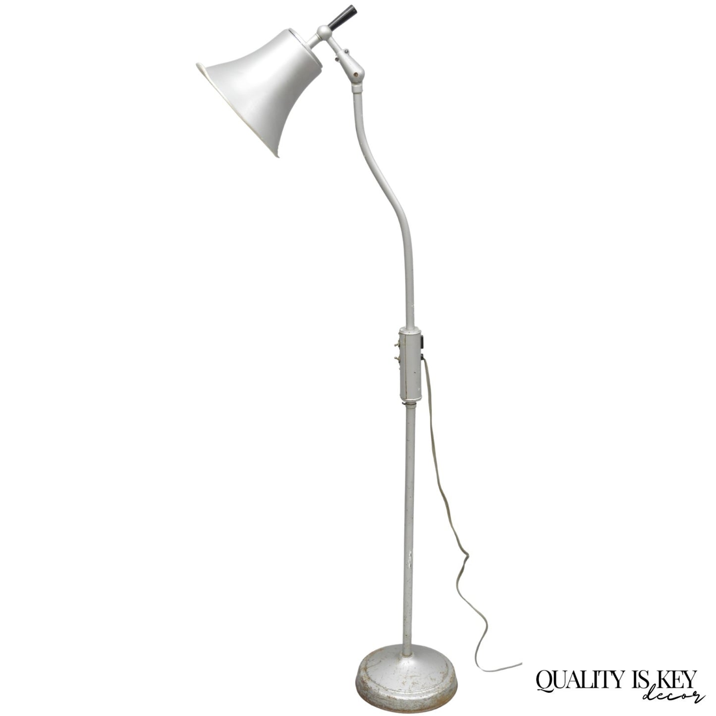 Vintage Industrial Modern Metal Adjustable Bell Shade Work Task Floor Lamp