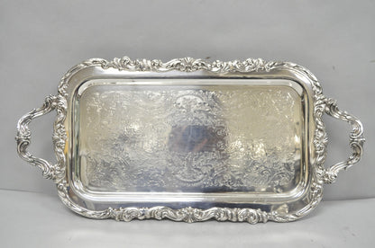 Vintage FB Rogers Victorian Silver Plated Narrow Serving Platter Bar Tray