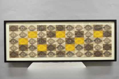 Contemporary Modern Melissa Wood Ikat Abstract Large 80" Glicees Print Wall Art