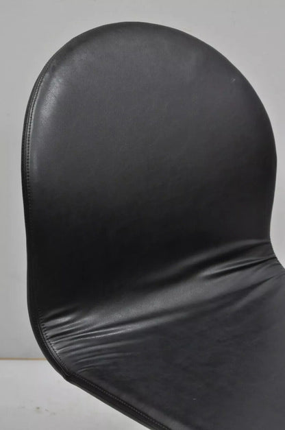Vintage Verner Panton 1-2-3 System Fritz Hansen Mid Century Black Dining Chair