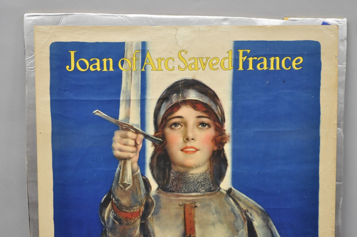Original 1918 WWI Poster 'Joan of Arc Saved France' by William Haskell Coffin