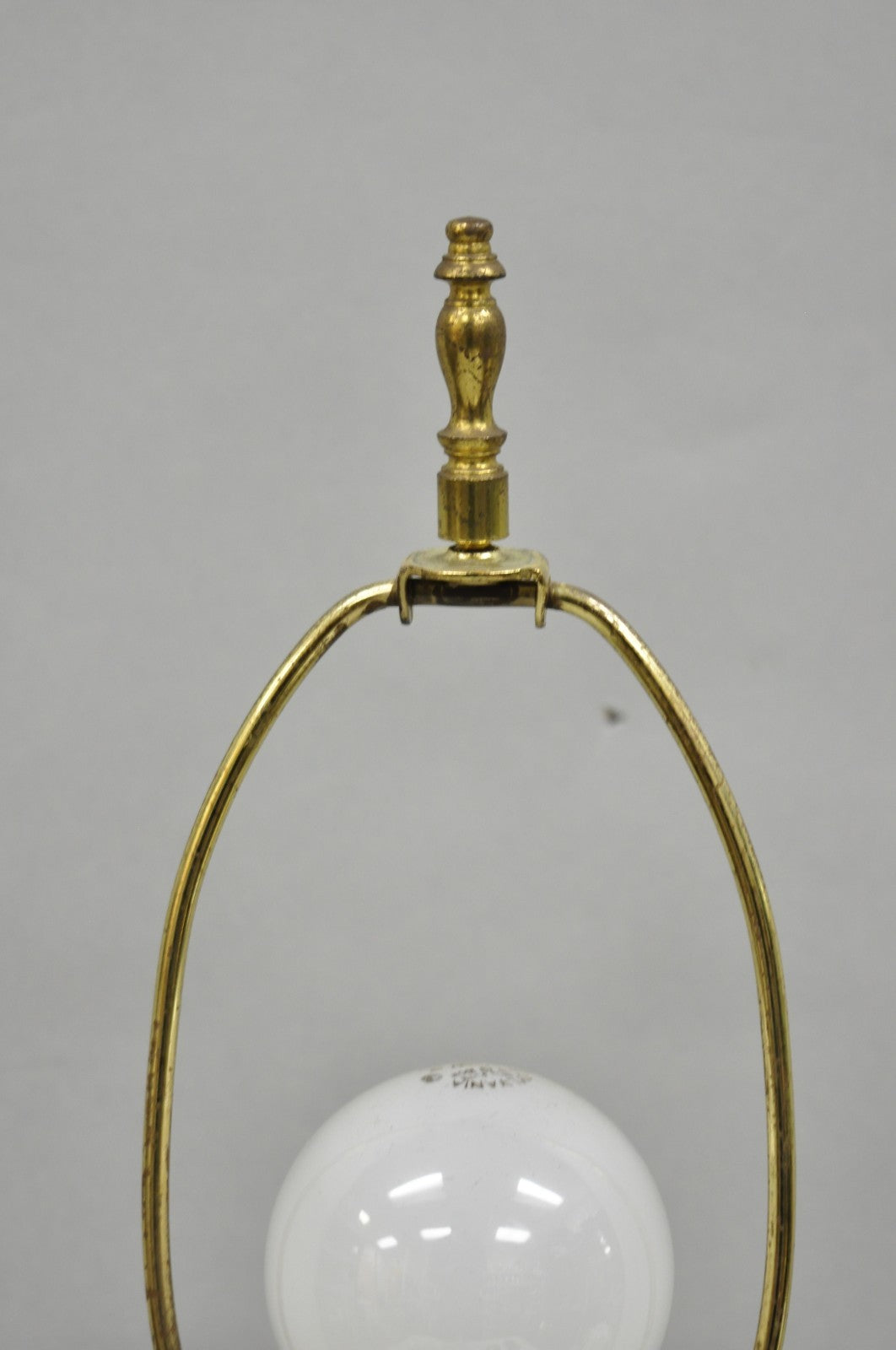 Vintage Oriental Small Porcelain Gold Oil Drop Painted Boudoir Table Lamp