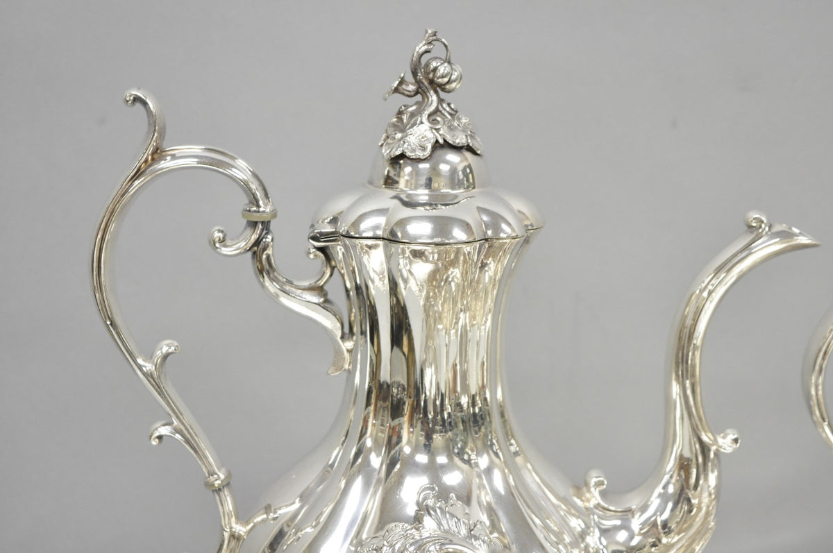 Vintage Reed & Barton Winthrop Shield 1795 E Silver Plated Tea Set - 6 Pc Set