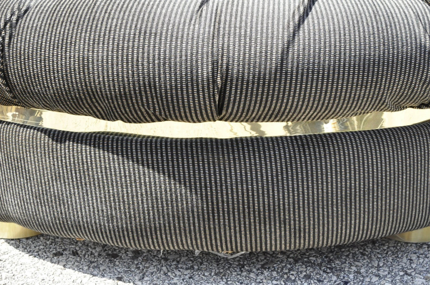 Mid Century Modern Milo Baughman Style Round Black Club Lounge Chair - a Pair