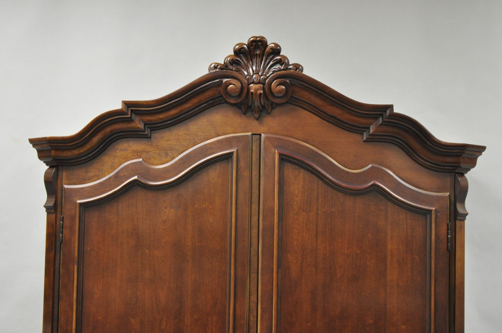 Century Furniture Cardella Cherry Wood Bombe Armoire Wardrobe Dresser TV Cabinet