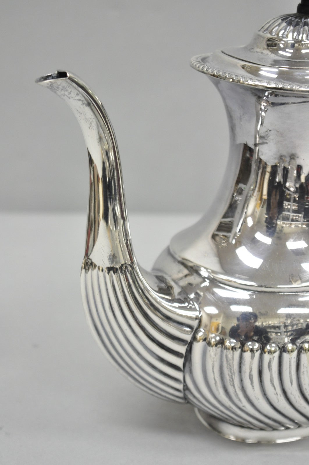 Antique English Sheffield B. Altman Art Deco Silver Plated Tea Service Set, 4 Pc