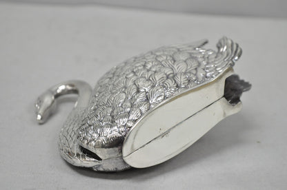 Vintage Art Nouveau Godinger Italy Silver Plated Swan Bird Napkin Letter Holder