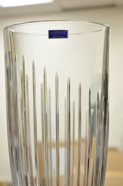 Marquis by Waterford 12" Tall Etched Round Lead Crystal Glass Flower Vase