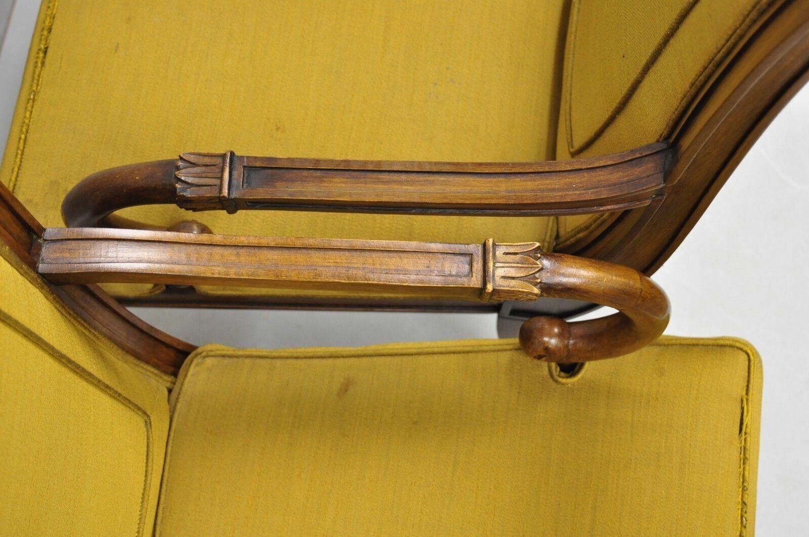 Karges French Regency Style Klismos Saber Leg Walnut Dining Chair - Set of 6