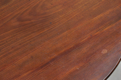 Antique English George III Queen Anne Style Mahogany Tilt Top Round Tea Table