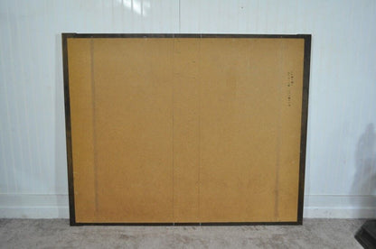 Lane Brutalist Cubist Vintage Mid Century Modern Walnut Rectangular Mirror