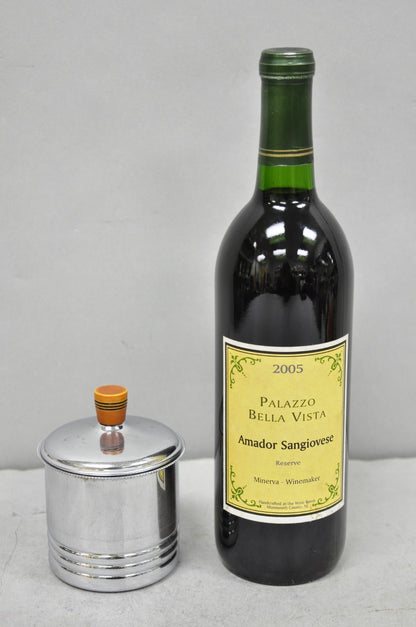 Vintage Art Deco Krome Kraf Farber Bros Silver Plated Sugar Bowl Bakelite Handle