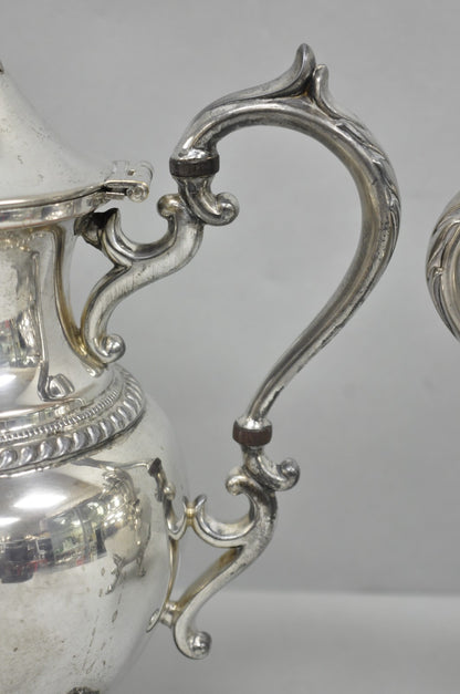 Vintage Birmingham English Art Nouveau Silver Plated Tea Service - 5 Pc Set
