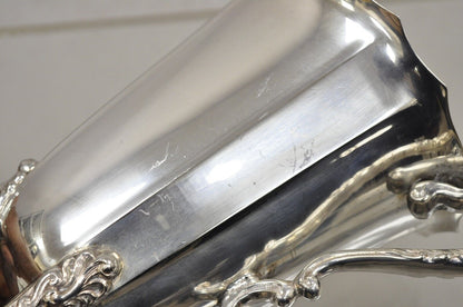 Vintage Victorian Silver Plated Fluted Paw Feet Footed Water Beverage Pitcher